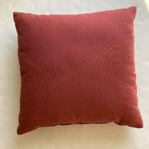 Pom Pom Throw Pillow, Faded Red, 20x20 - Picture 5 of 6
